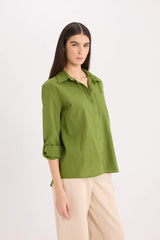 Regular Fit Basic Flat Pocket Shirt