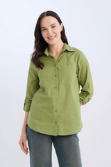 Regular Fit Basic Flat Pocket Shirt