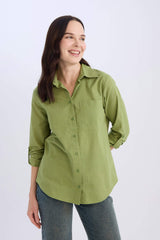 Regular Fit Basic Flat Pocket Shirt