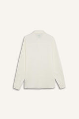 Regular Fit Polo Collar Muslin Long Sleeve Shirt