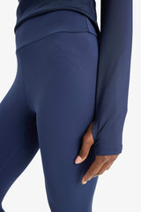 Shaping High Waist Soft Fleece Lined Basic Plain Athletic Leggings