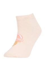 Girls 7-Pack Cotton Day Detailed Bootie Socks