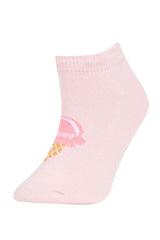 Girls 7-Pack Cotton Day Detailed Bootie Socks