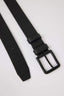 Mens Rectangular Buckle Faux Leather Jean Belt