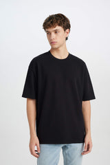 Oversize Fit Crew Neck Basic Heavy Fabric T-Shirt