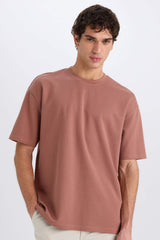 Oversize Fit Crew Neck Basic Heavy Fabric T-Shirt