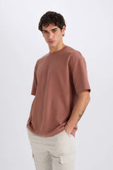 Oversize Fit Crew Neck Basic Heavy Fabric T-Shirt