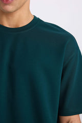 Oversize Fit Crew Neck Basic Heavy Fabric T-Shirt