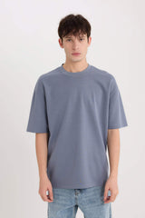 Oversize Fit Crew Neck Basic Heavy Fabric T-Shirt