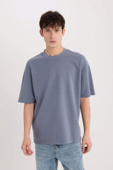 Oversize Fit Crew Neck Basic Heavy Fabric T-Shirt