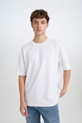 Oversize Fit Crew Neck Basic Heavy Fabric T-Shirt