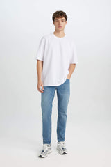 Oversize Fit Crew Neck Basic Heavy Fabric T-Shirt