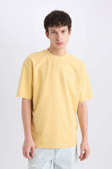 Oversize Fit Crew Neck Basic Heavy Fabric T-Shirt