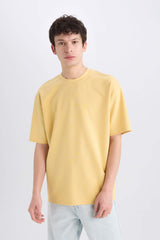Oversize Fit Crew Neck Basic Heavy Fabric T-Shirt