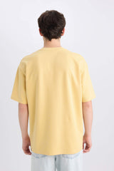 Oversize Fit Crew Neck Basic Heavy Fabric T-Shirt