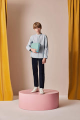 Boys 23 April Children's Day Flat Leg Gabardine Pants