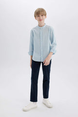 Boys 23 April Children's Day Flat Leg Gabardine Pants