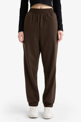 Cool Jogger Sweatpants with Printed Elastic Waist and Pockets