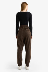 Cool Jogger Sweatpants with Printed Elastic Waist and Pockets