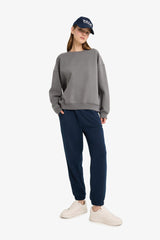 Cool Jogger Sweatpants with Printed Elastic Waist and Pockets