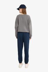 Cool Jogger Sweatpants with Printed Elastic Waist and Pockets