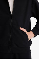 boys Hooded School Zippered Sweatshirt