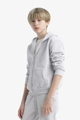 boys Hooded School Zippered Sweatshirt
