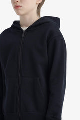 boys Hooded School Zippered Sweatshirt