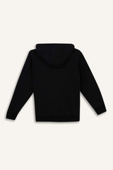 boys Basic Plain School Zippered Hooded Sweatshirt