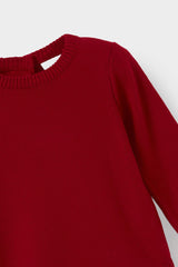 Baby Girl Crew Neck Knitted Sweater