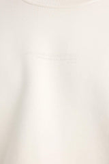 Boxy Fit Crew Neck Soft Furry Printed Sweatshirt