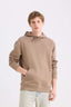 Regular Fit Hooded Kangaroo Pocket Soft Furry Basic Plain Sweatshirt