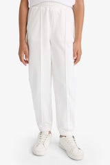 Girls Elastic Waist Basic Plain School Jogger Sweatpants