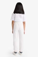 Girls Elastic Waist Basic Plain School Jogger Sweatpants