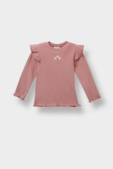 Baby Girl 2-Piece Set Floral Long Sleeve Ribbed Camisole T-Shirt and Leggings