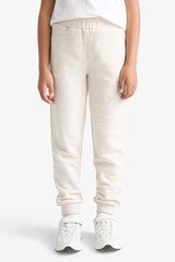 Girls Standard Fit Basic Plain Elastic Waist School Jogger Tracksuit Bottoms