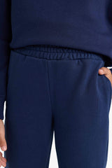 Girls Standard Fit Basic Plain Elastic Waist School Jogger Tracksuit Bottoms