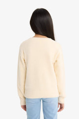 Girls' Crew Neck Knitted Sweater