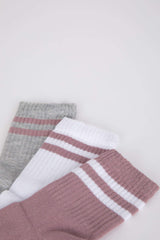 Girls 3-Pack Cotton Long Socks