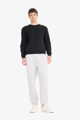 Regular Fit, Tied Waist, Soft Furry Inside, Elasticated Legs, Printed Zipper Pocket Tracksuit Bottoms