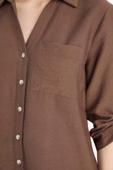 Regular fit, long sleeve shirt with shirt collar