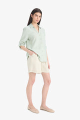 Regular fit, long sleeve shirt with shirt collar