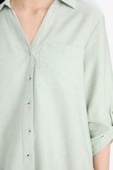 Regular fit, long sleeve shirt with shirt collar