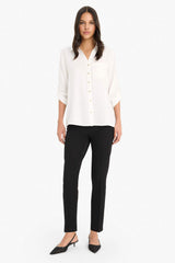 Regular fit, long sleeve shirt with shirt collar