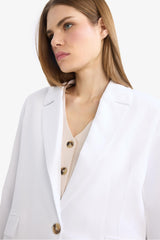 Oversize Fit Linen Blend Blazer