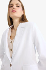 Oversize Fit Linen Blend Blazer