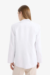 Oversize Fit Linen Blend Blazer