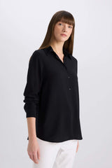 Regular Fit Basic Flat Long Sleeve Shirt
