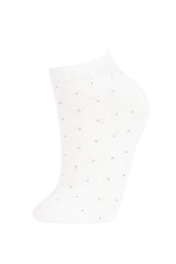Women's 3-Pack Cotton Polka Dot and Striped Ankle Socks