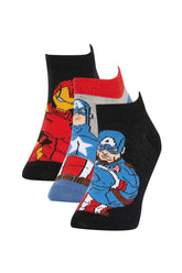 Boys Marvel Avengers 3-Pack Cotton Ankle Socks